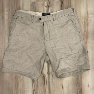 Abercrombie & Fitch tan linen shorts size men’s 32 8inch inseam